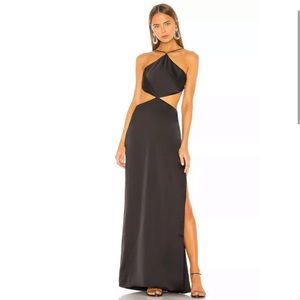 Ronny Kobo Marietta Black Gown Maxi Dress